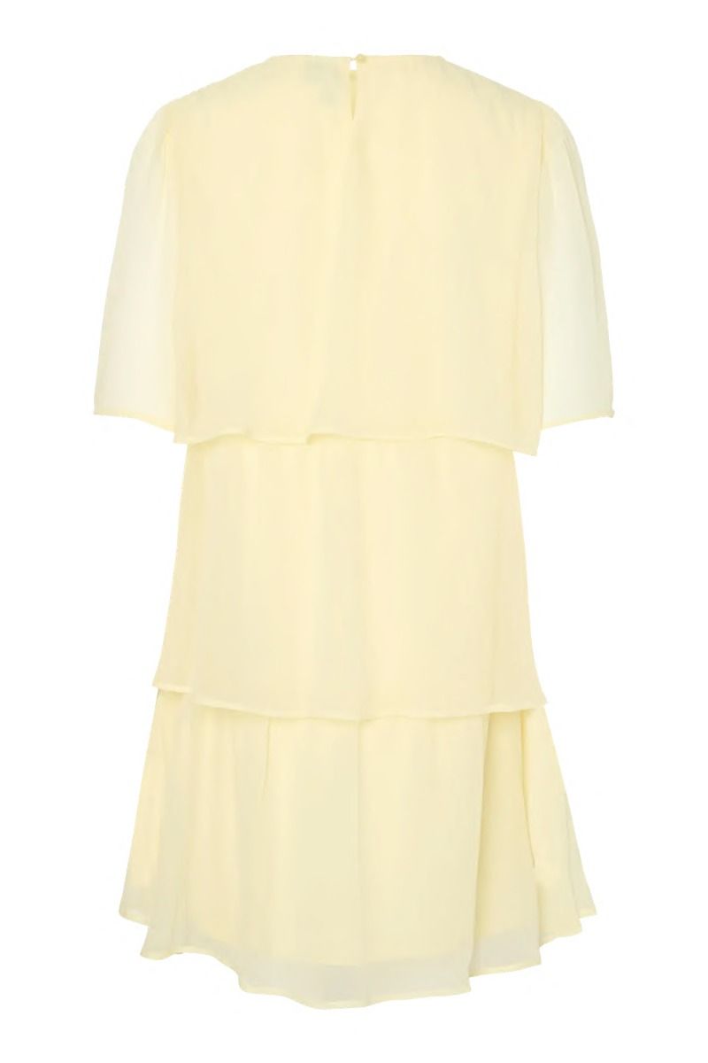 Pieces - Kjole - Clara Ss Short Dress - Pale Banana
