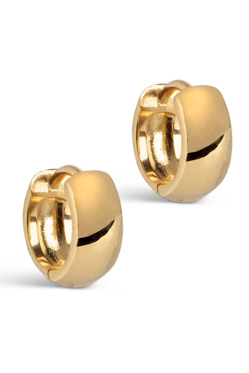 Enamel - Øreringe - Hoops, Classic Wide - Guld