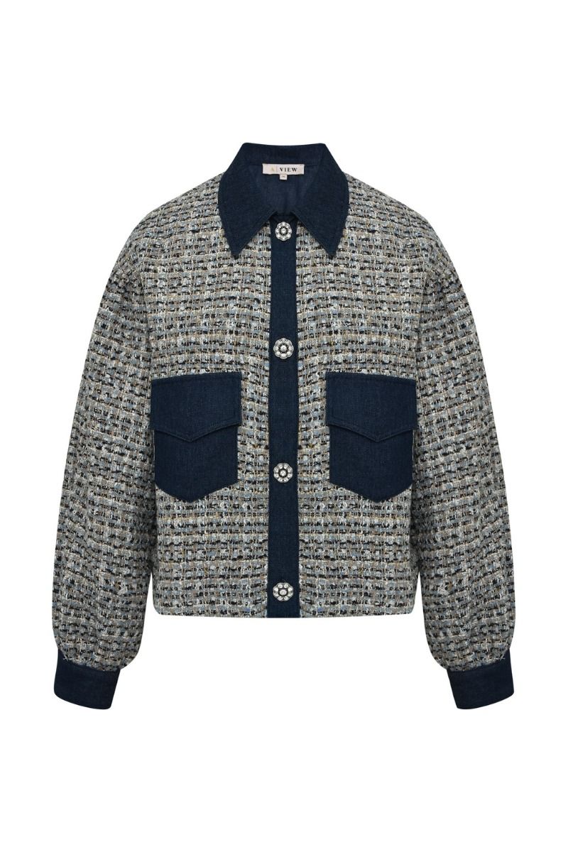 A-View - Jakke - Coco Jacket - White/Blue