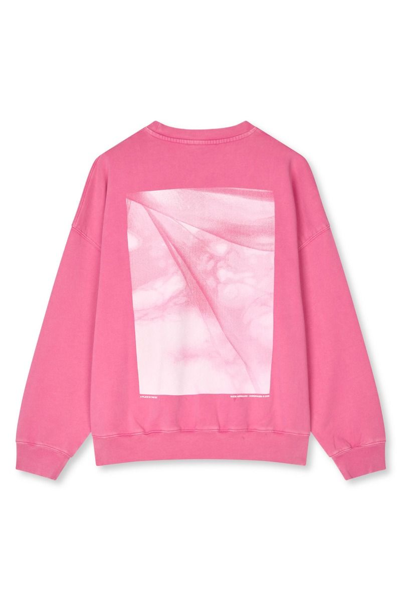 Mads Nørgaard - Sweatshirt - Compact Cotton Atli Sweatshirt - Carmine Rose