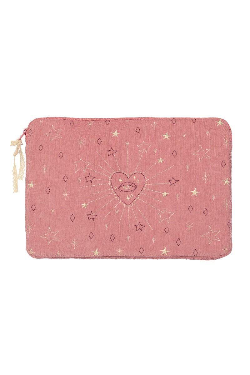 Maanesten - Computertaske - Computer Sleeve 13" - Pink Magic Heart & Moon Pink 