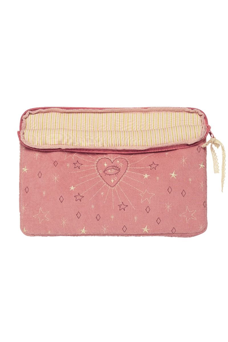 Maanesten - Computertaske - Computer Sleeve 13" - Pink Magic Heart & Moon Pink 