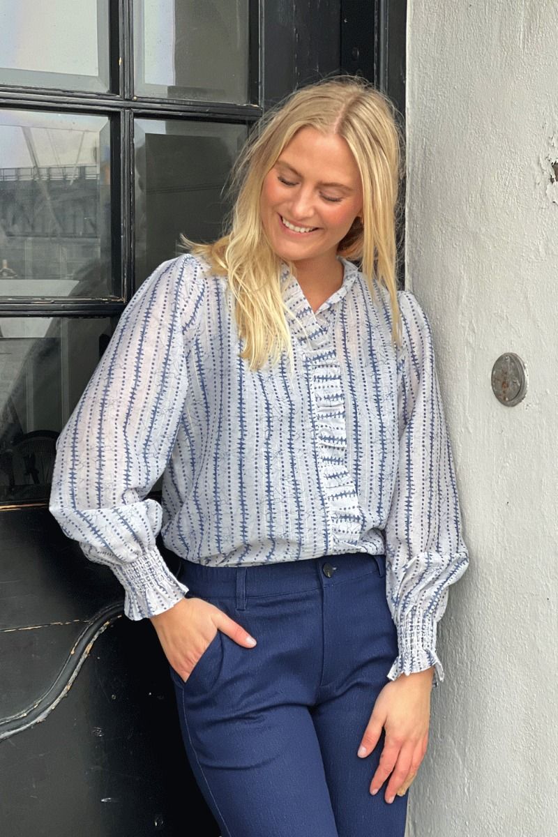 Continue - Bluse - Darling Stripe - Blue Stripe
