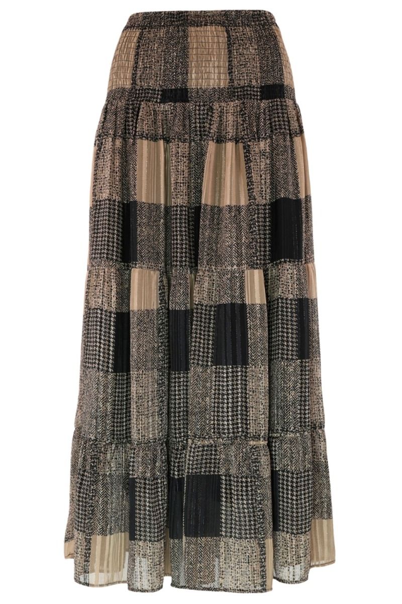 Continue - Nederdel - Majse - Brown Print