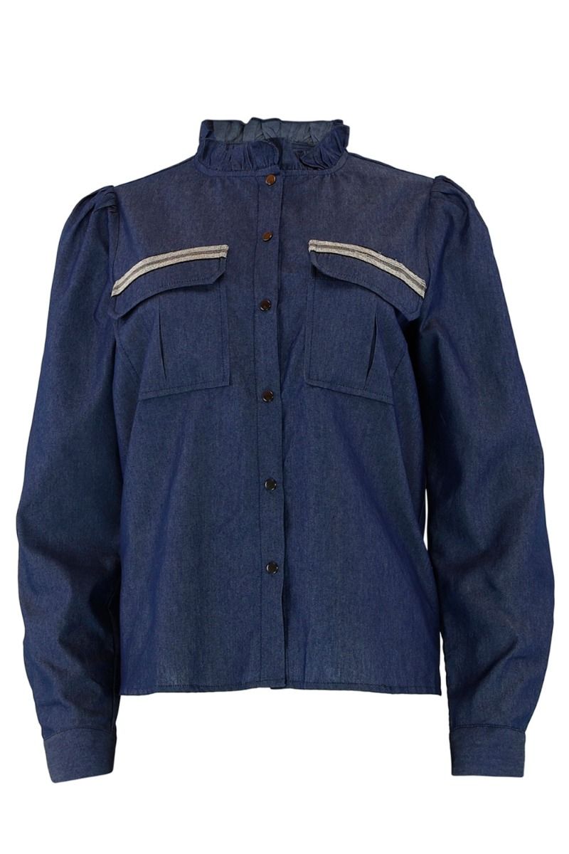 Continue - Skjorte - Mili Sequens Blouse - Denim