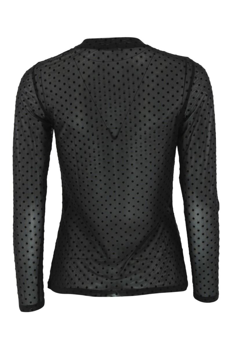 Continue - Bluse - Annie Mesh Dott - Black