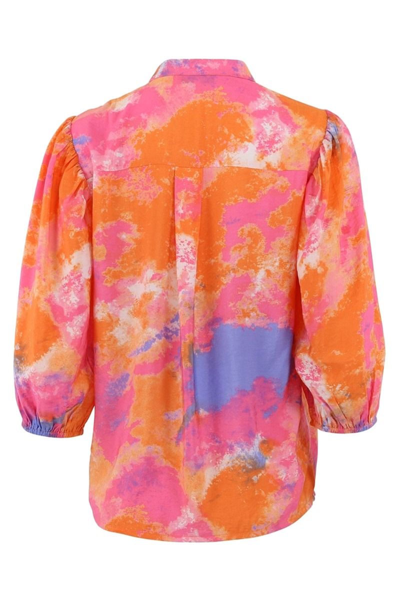Continue - Bluse - Arendse Waterprint - Orange/Pink