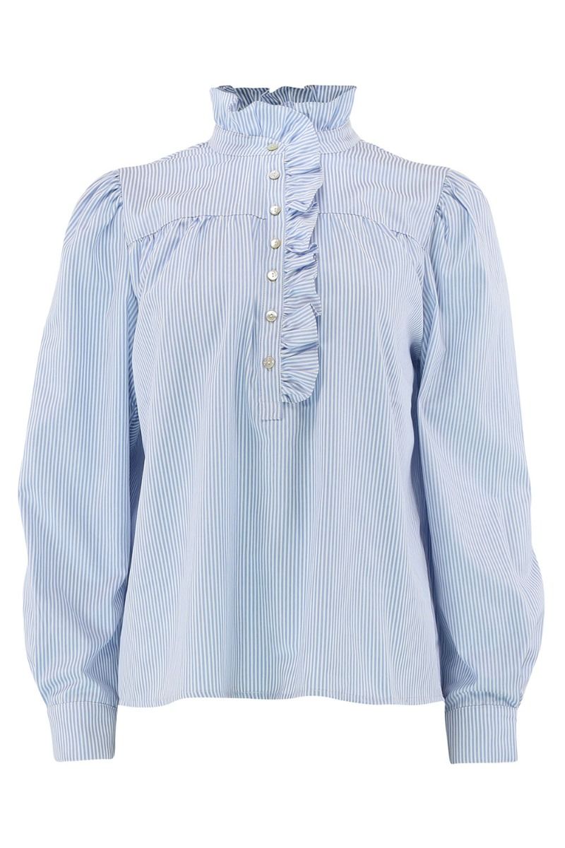 Continue - Bluse - Ariana Stripe - Blue Stripe
