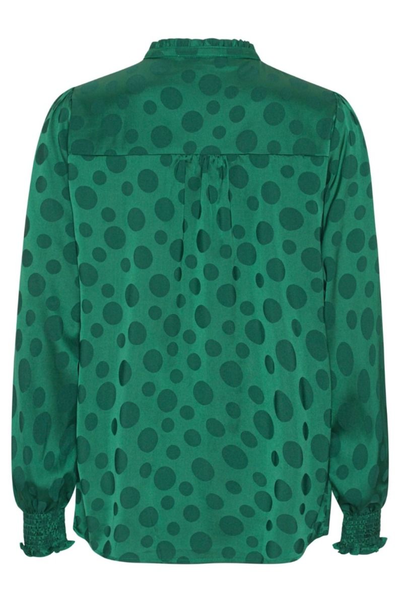 Continue - Bluse - Asta Dot - Bottel Green Dot