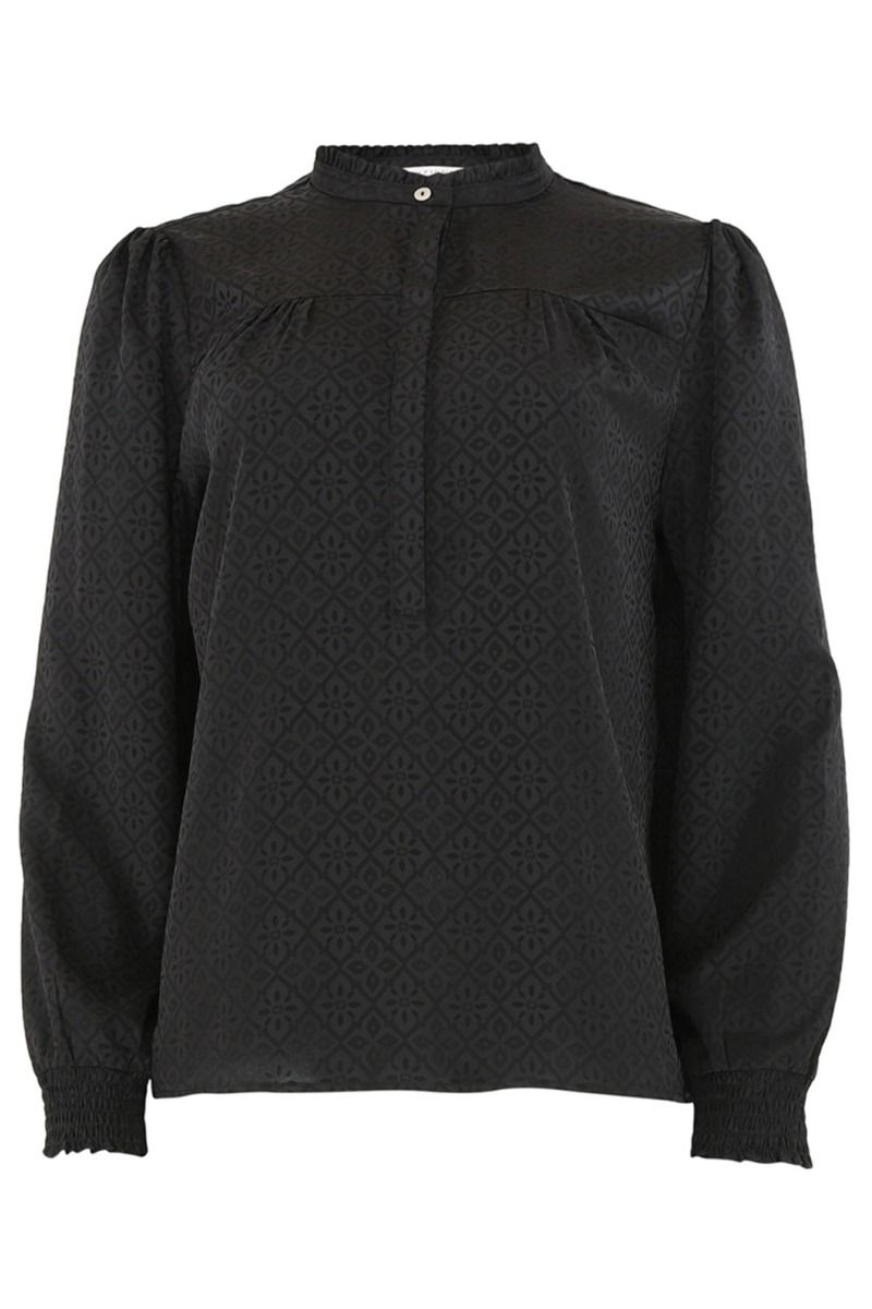 Continue - Bluse - Asta Jaquard Print - Black