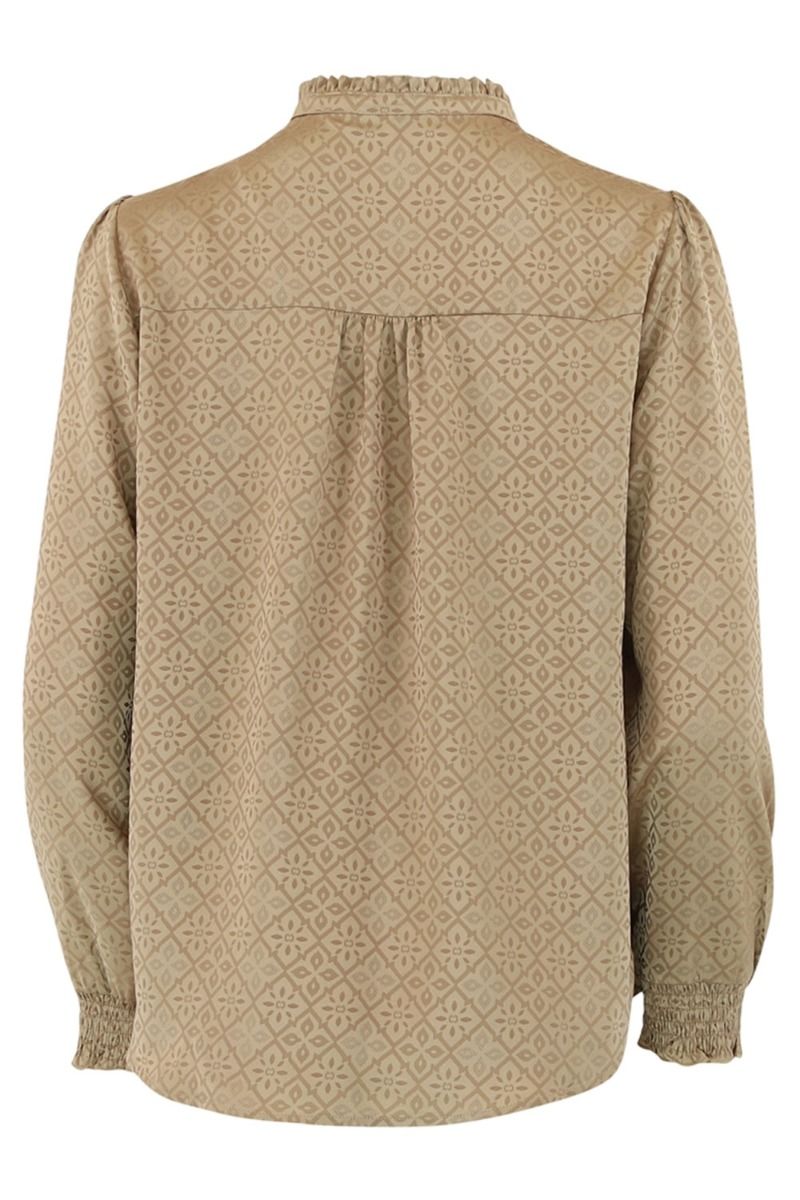 Continue - Bluse - Asta Jaquard Print - Gold Sand