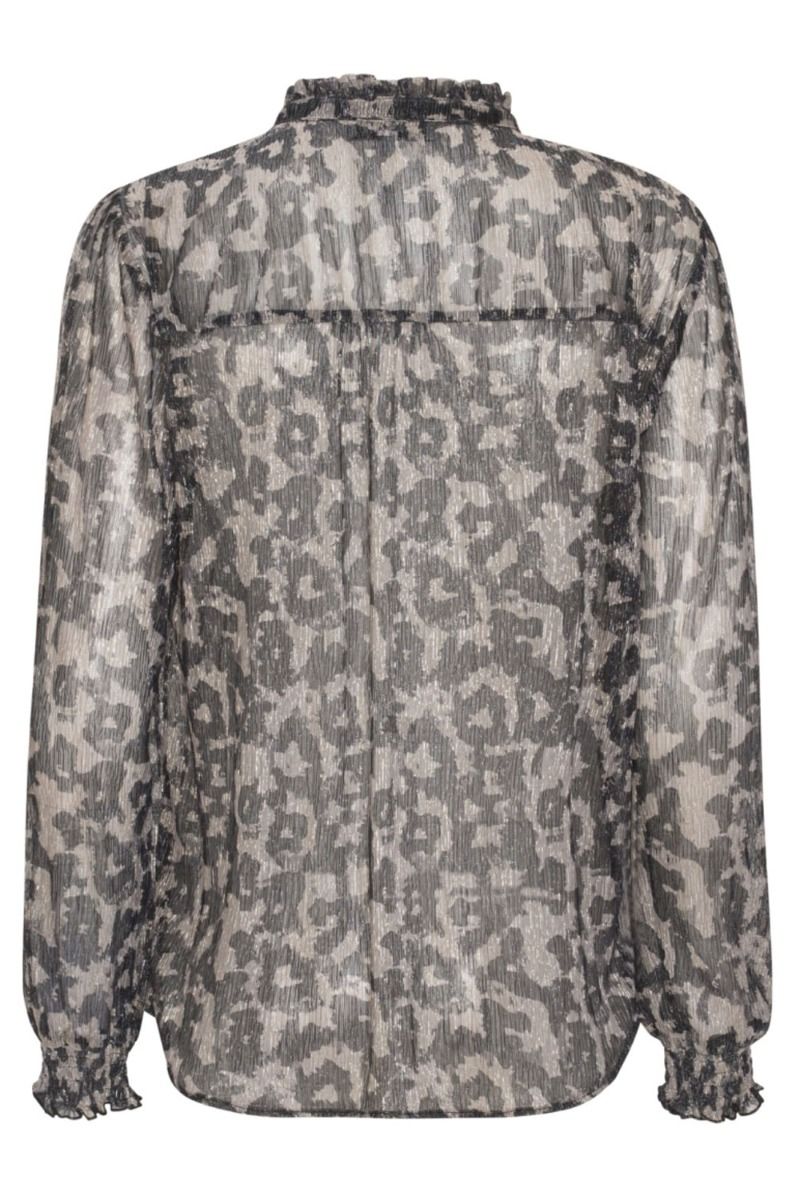 Continue - Bluse - Asta Silver Leo - Foil Silver Print