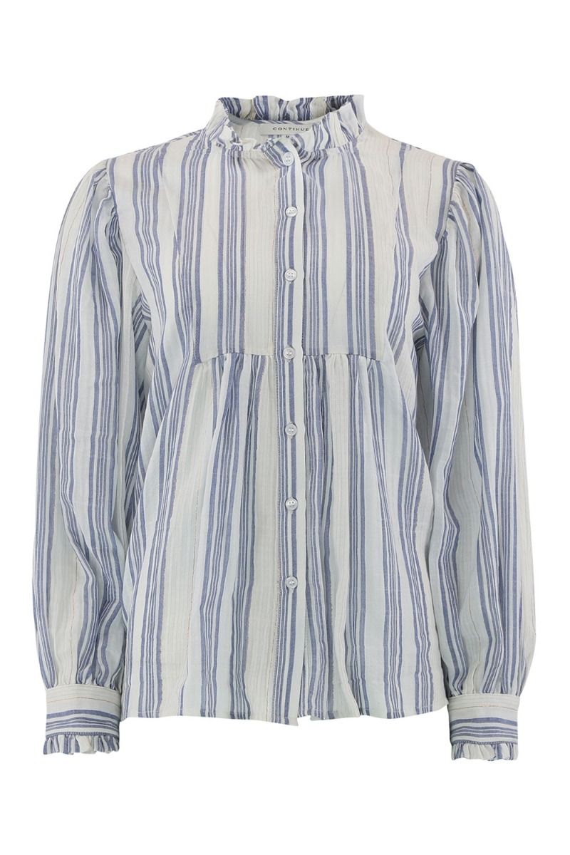 Continue - Bluse - Chania Stripe - Blue Stripe