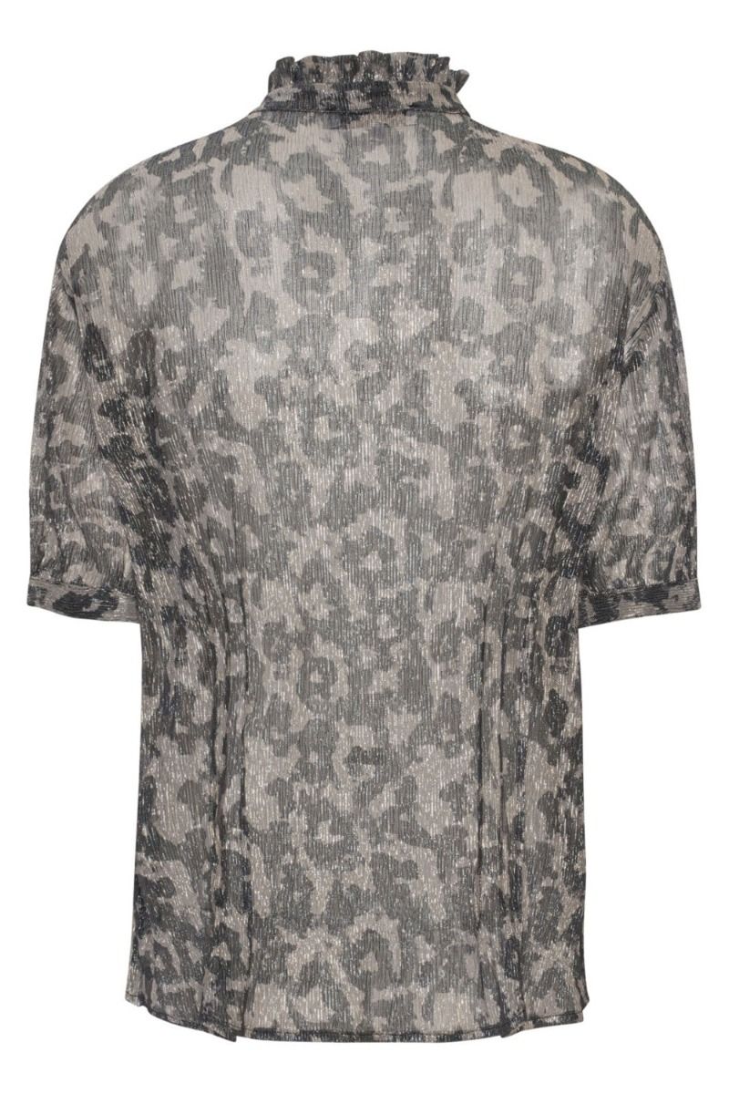 Continue - Skjorte - Frida Blouse - Foil Silver Print