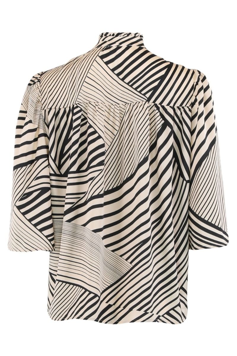 Continue - Bluse - Isa Blouse - Sand/Black