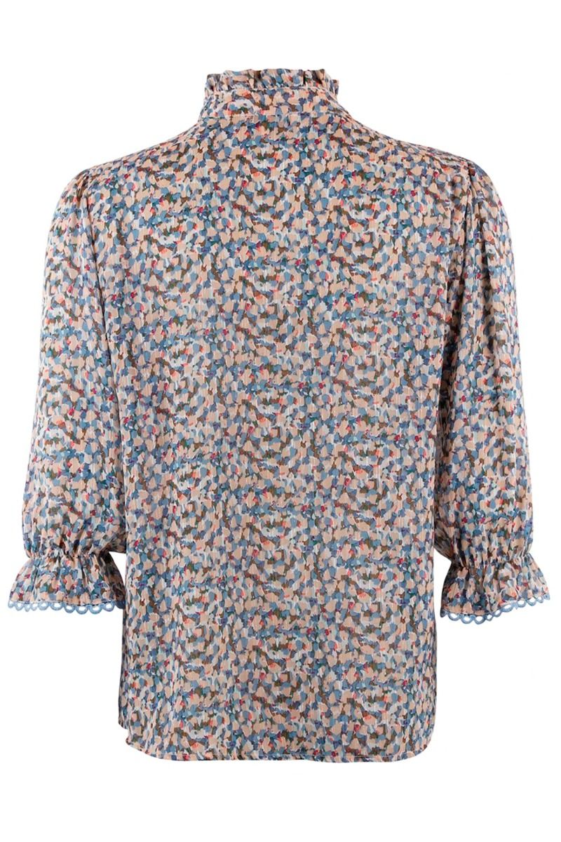 Continue - Bluse - Isabella bluse Flowers - 205 Blue Flower