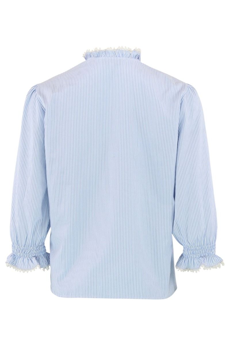 Continue - Bluse - Joe stripe chroche - Blue Stripe