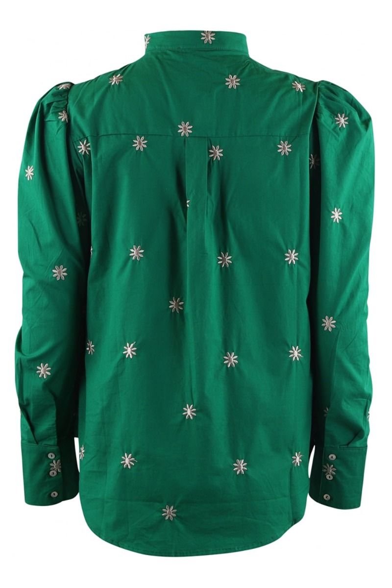 Continue - Bluse - Karen Black Embrodery - Green With White