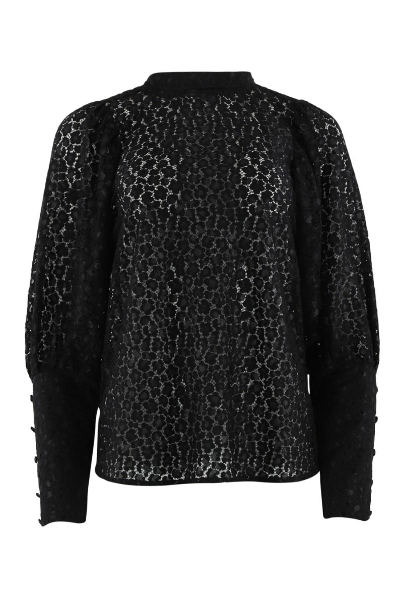 Continue - Bluse - Maja 2 Tone Lace - Black Lace