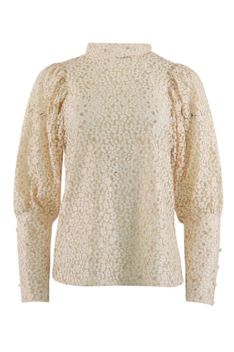 Continue - Bluse - Maja 2 Tone Lace - Gold Lace