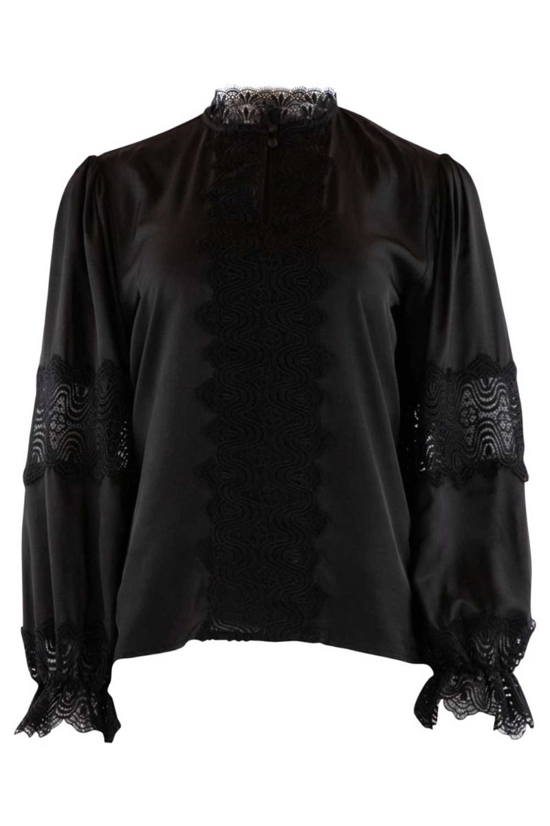 Continue - Bluse - Ninna Lace Blouse - Black