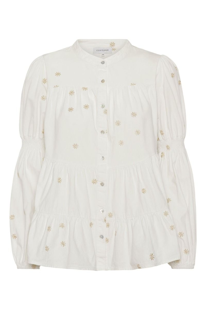 Continue - Bluse - Sanna Embroderi - White