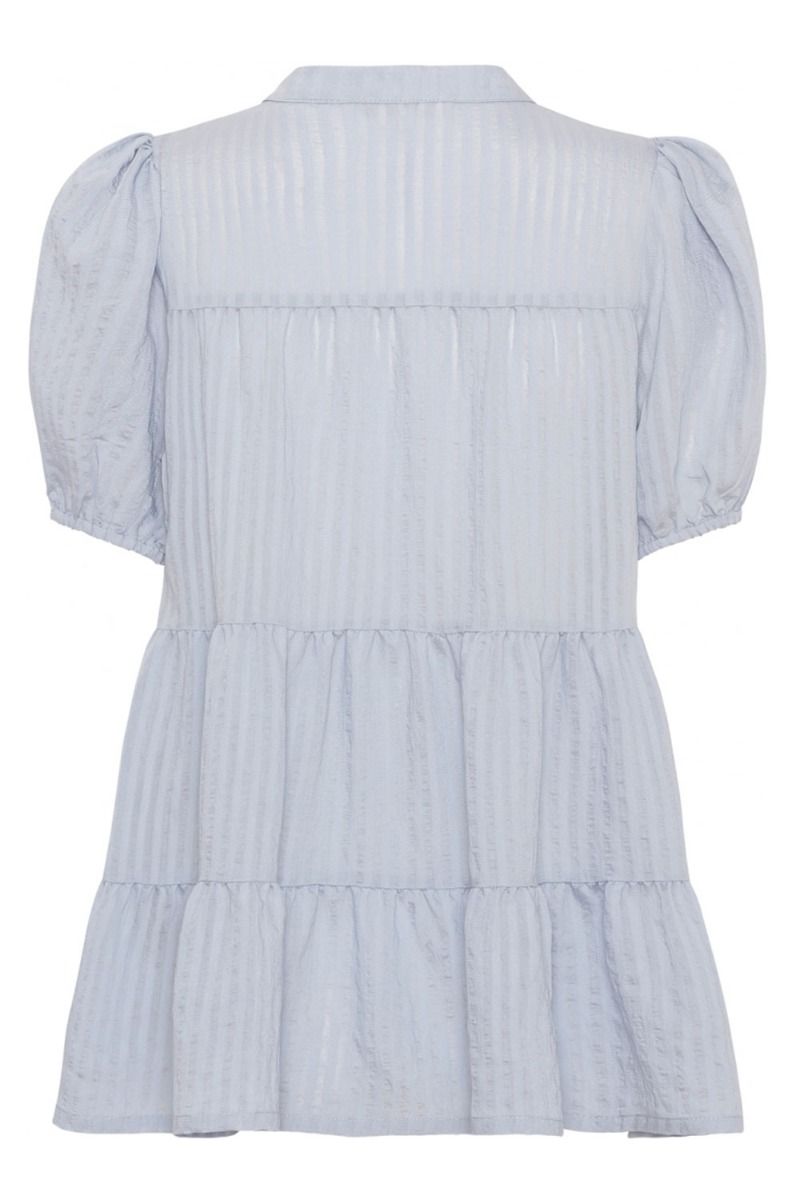 Continue - Bluse - Sanna Stripe SS - Light Blue