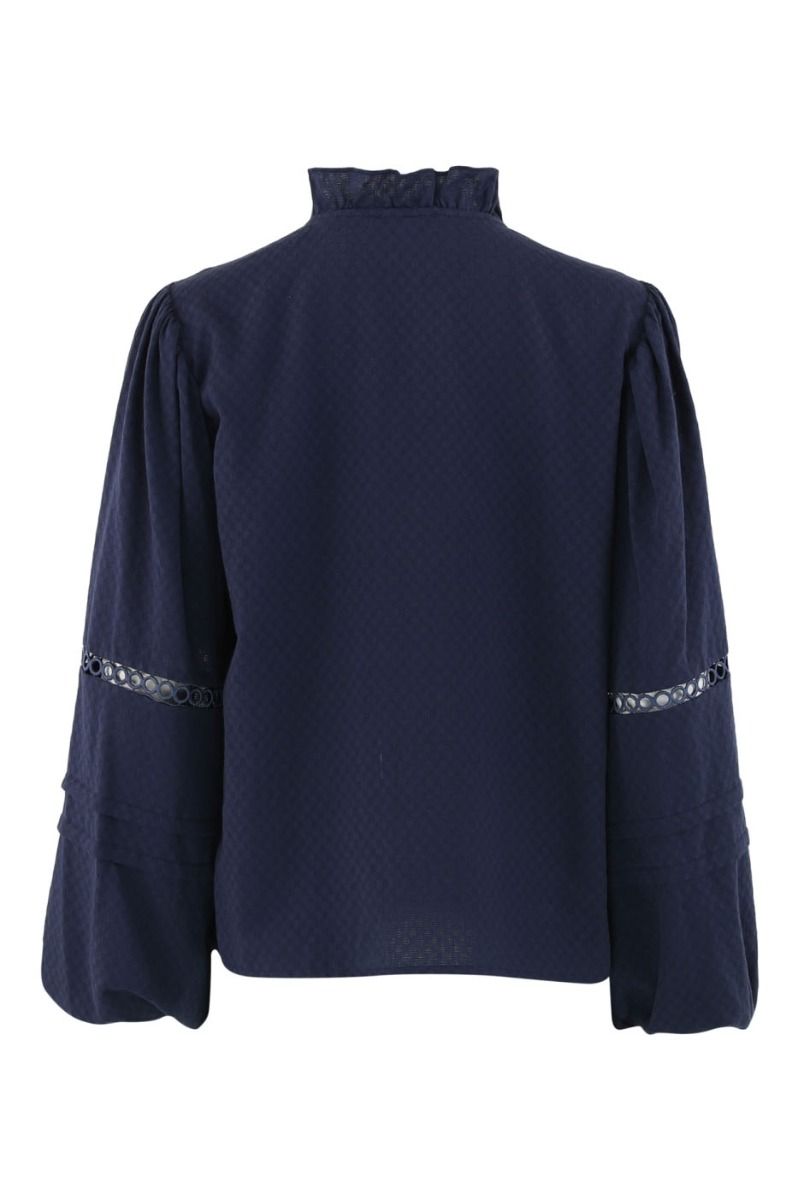 Continue - Bluse - Sienna Emb - Navy Blue