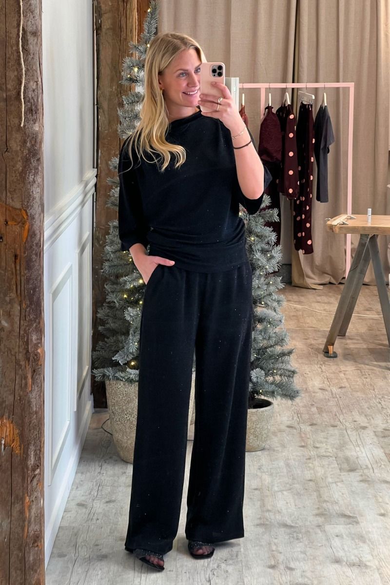 Continue - Bukser - Gabby Lurex - Black Lurex