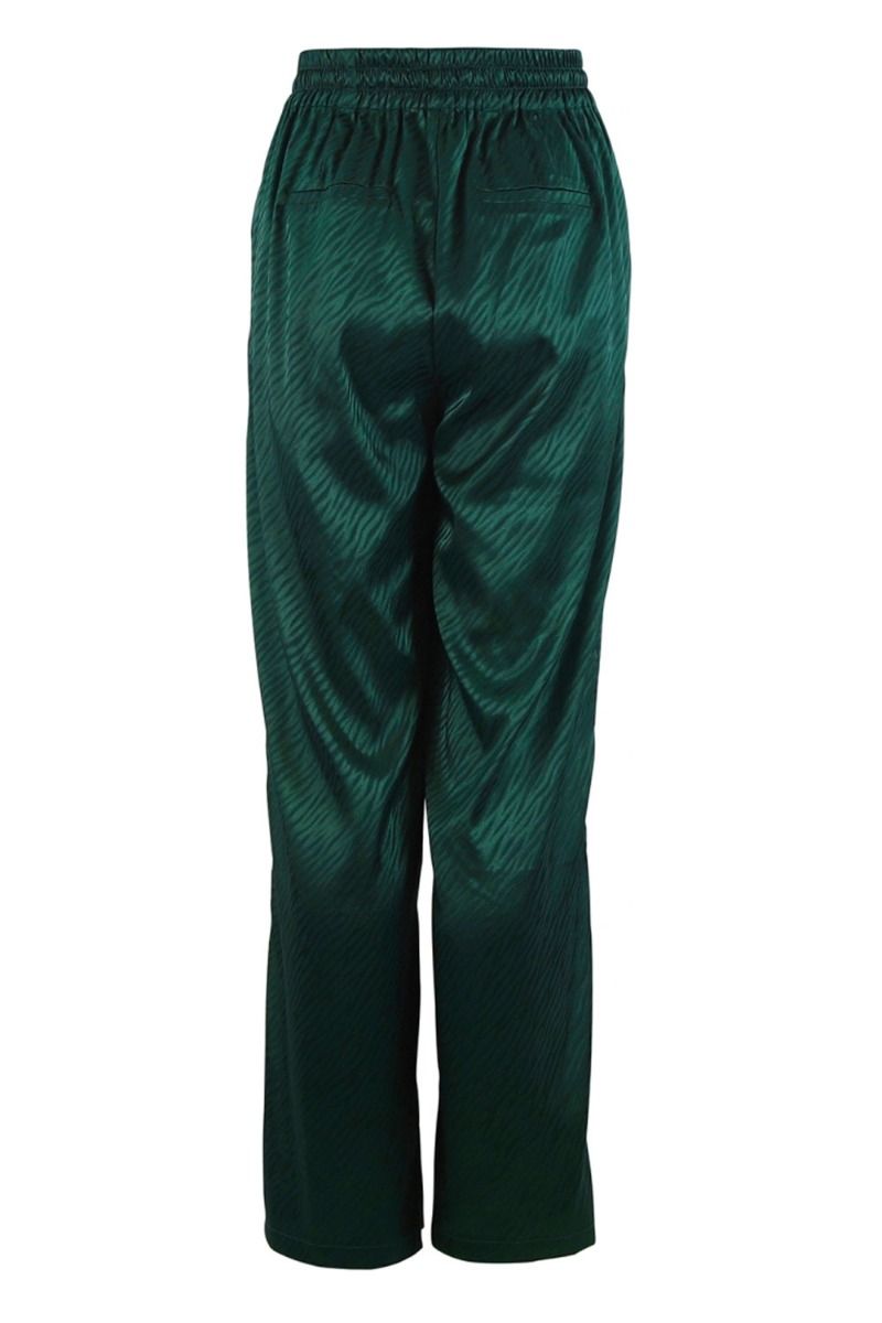 Continue - Bukser - Lea Zebra Pants - Bottlegreen