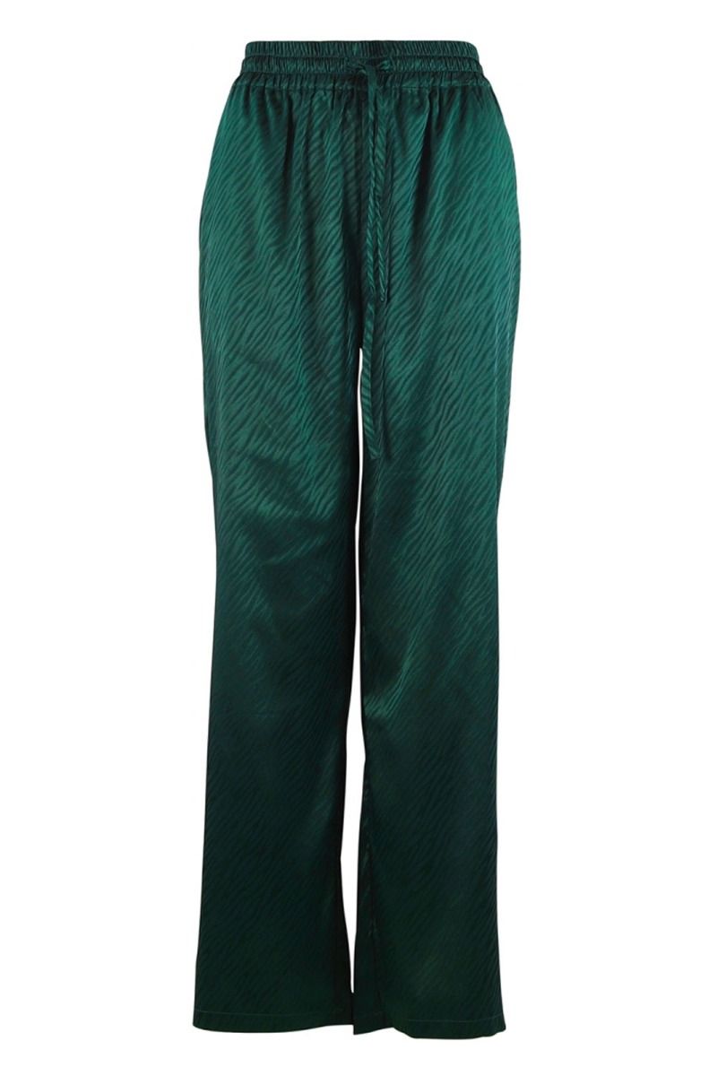 Continue - Bukser - Lea Zebra Pants - Bottlegreen
