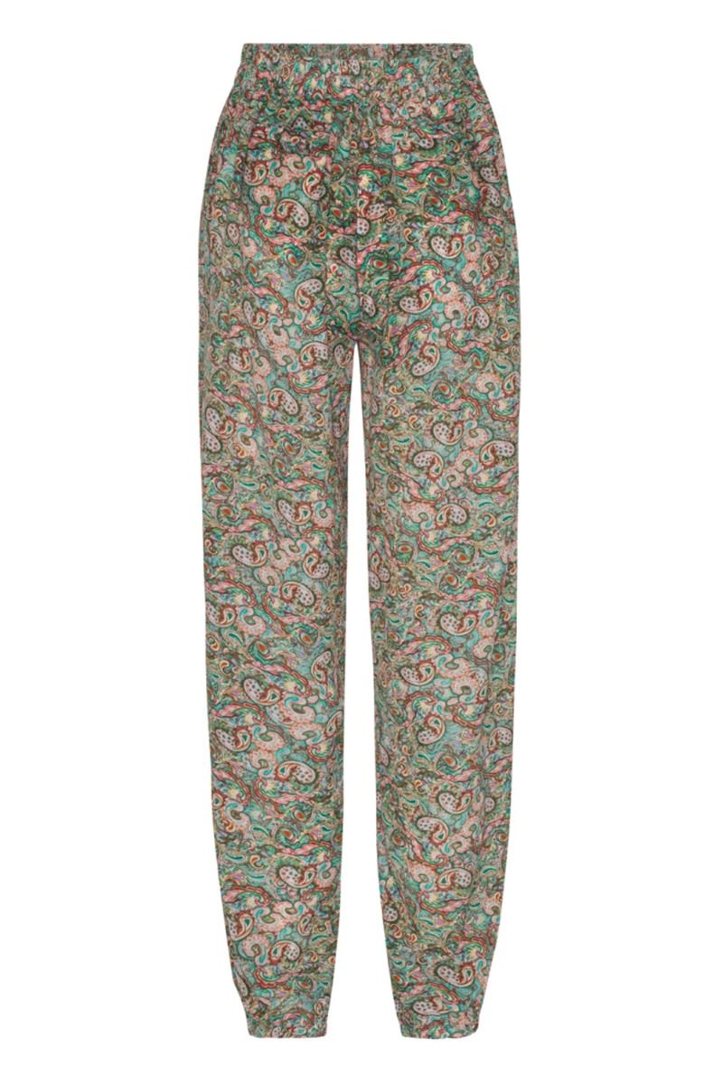 Continue - Bukser - Lei Paisley - Green Small Paisley