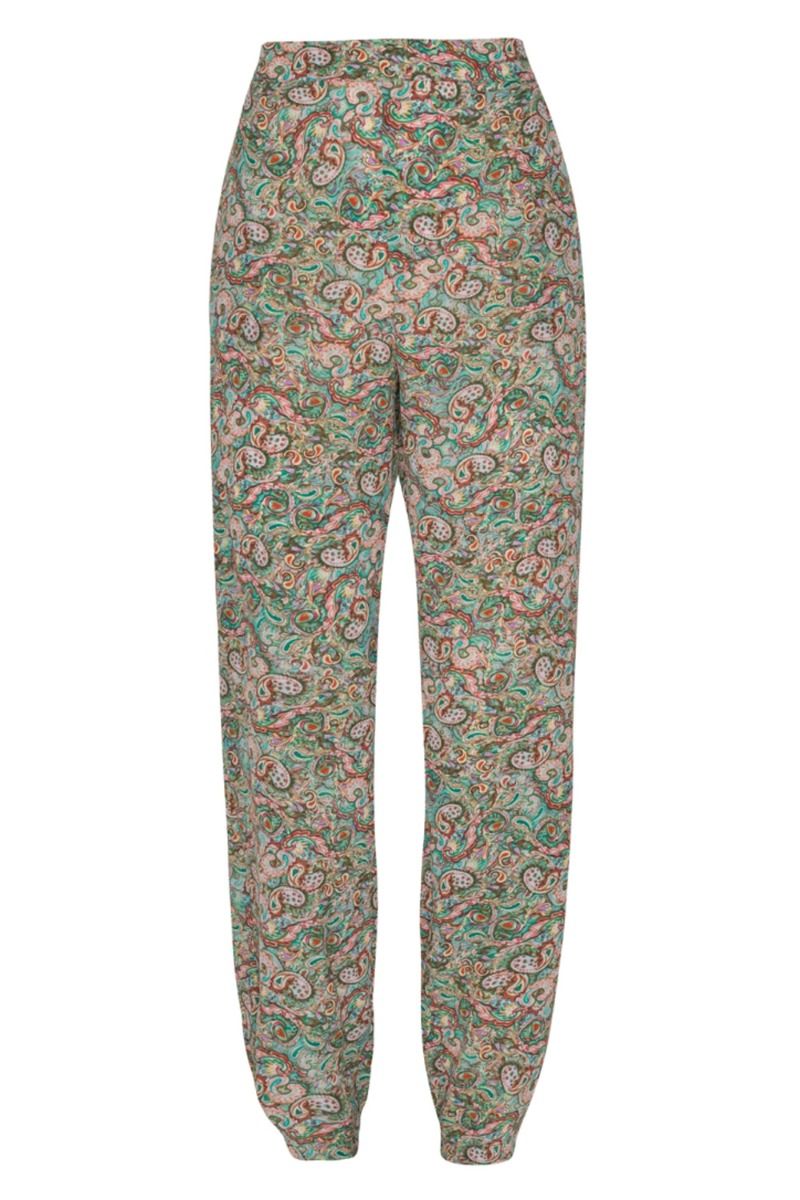 Continue - Bukser - Lei Paisley - Green Small Paisley
