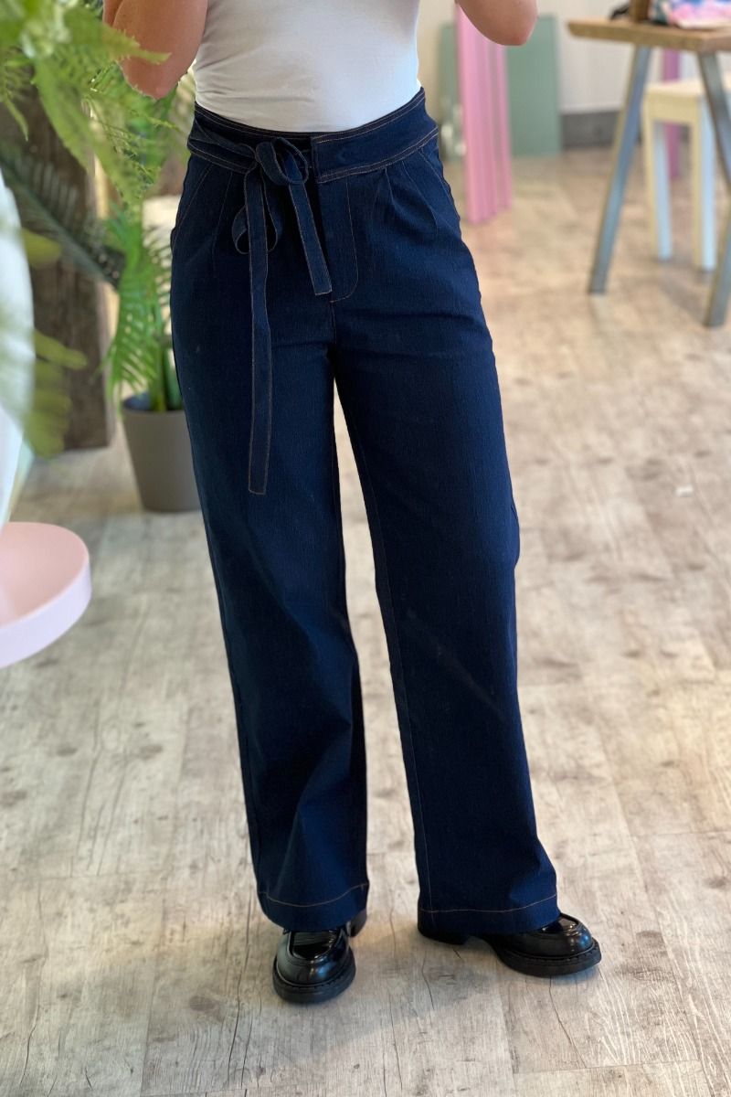 Continue - Bukser - Randi pants - Solid Blue