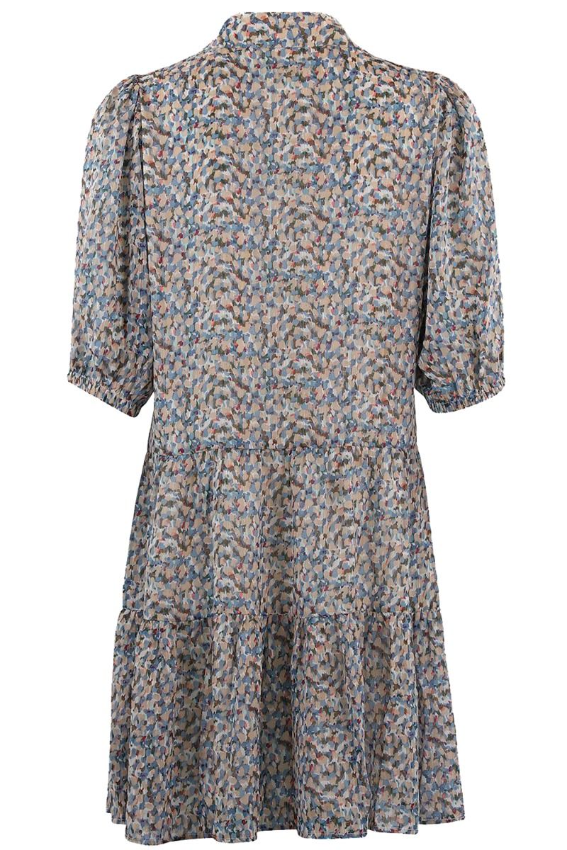 Continue - Kjole - Annika Dress - Blue Flower - Blue Flower