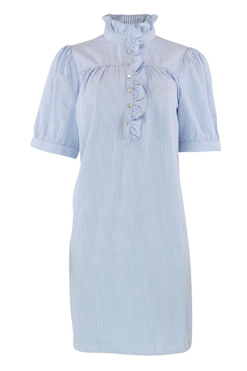 Continue - Kjole - Ariana Stripe Dress - Blue Stripe