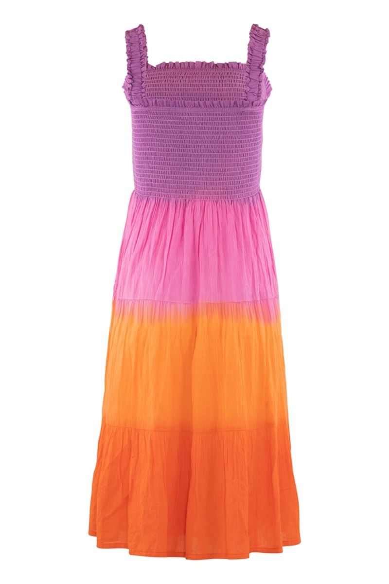 Continue - Kjole - Beth Dip - Orange/Oink Dip