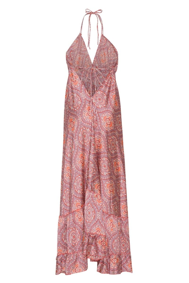 Continue - Kjole - Dolly Strap Dress - Red Paislu