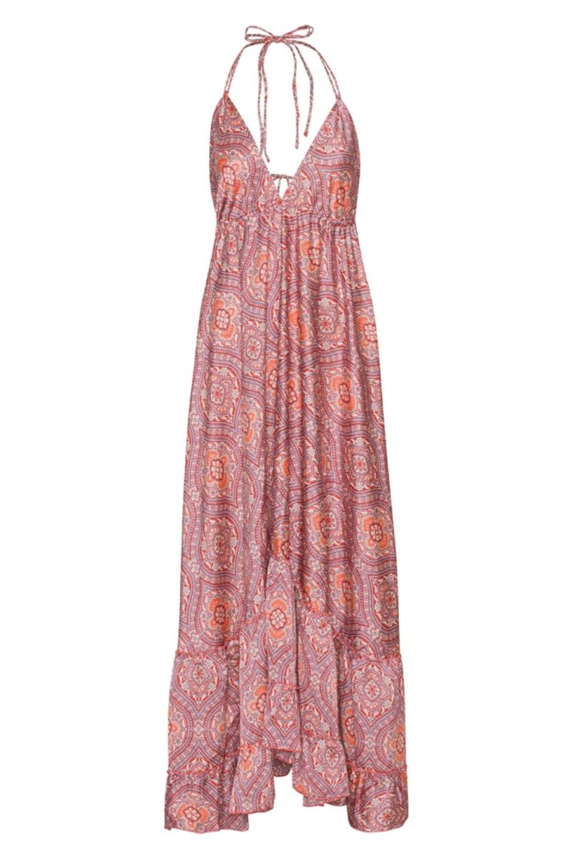 Continue - Kjole - Dolly Strap Dress - Red Paislu