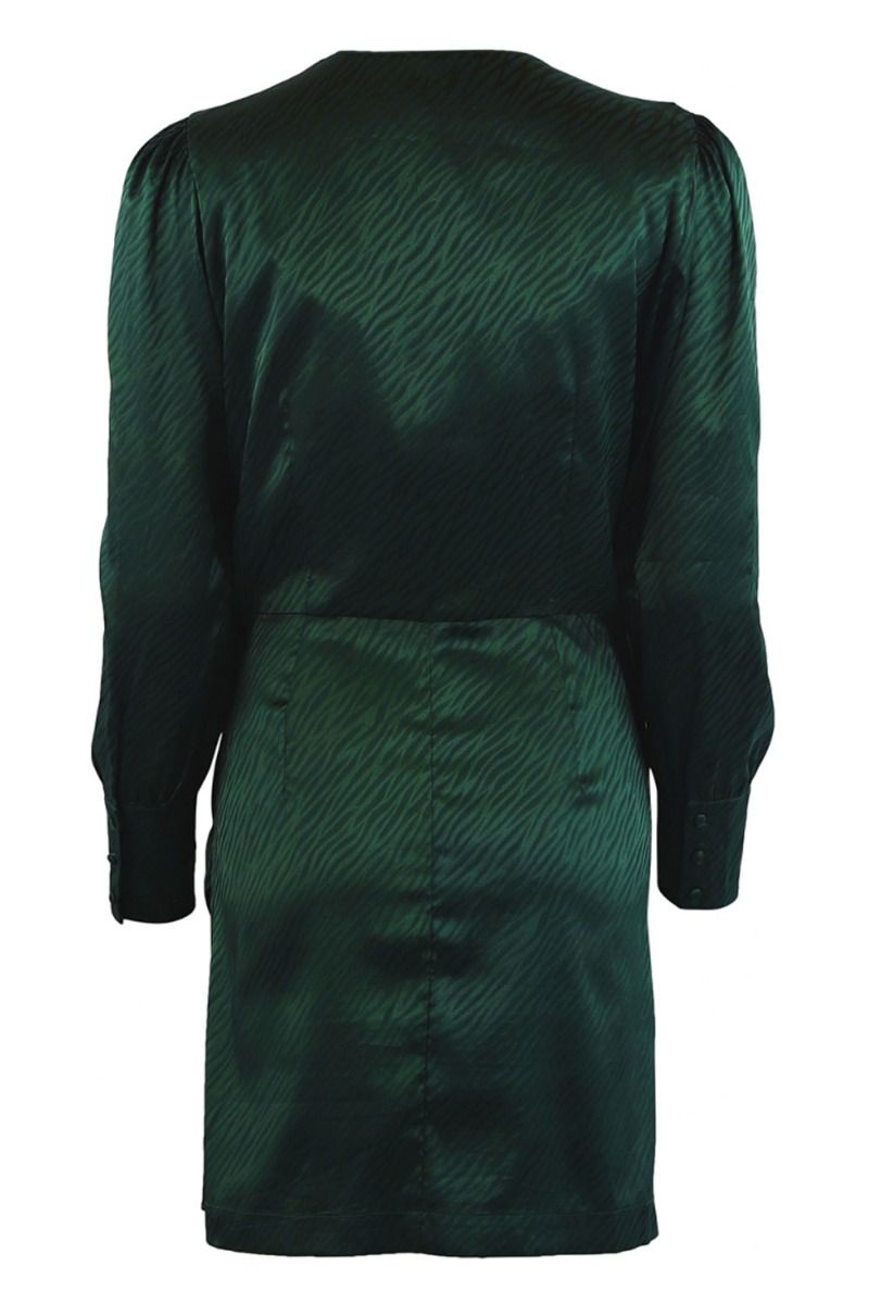 Continue - Kjole - Glam Zebra Dress - Bottlegreen