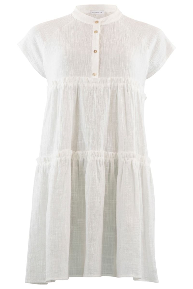 Continue - Kjole - Jytte Solid Dress - White