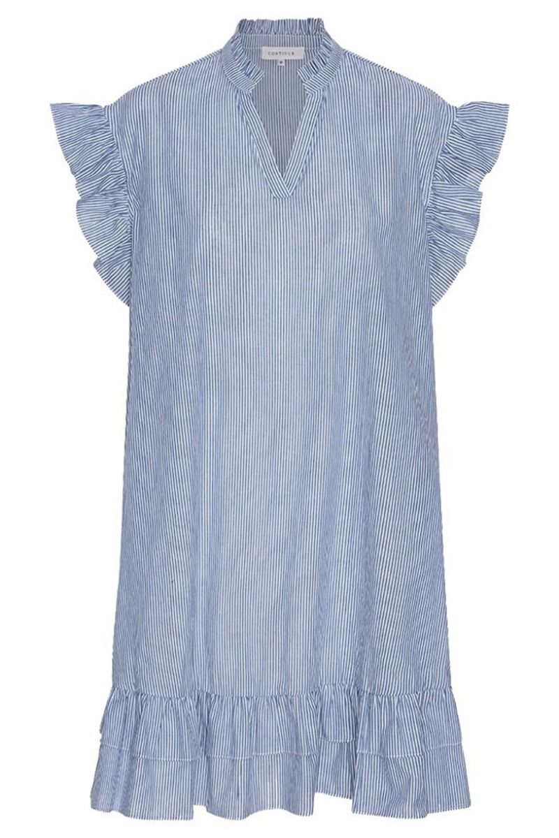 Continue - Kjole - Kiss Small Stripe - Small Stripe Blue/White
