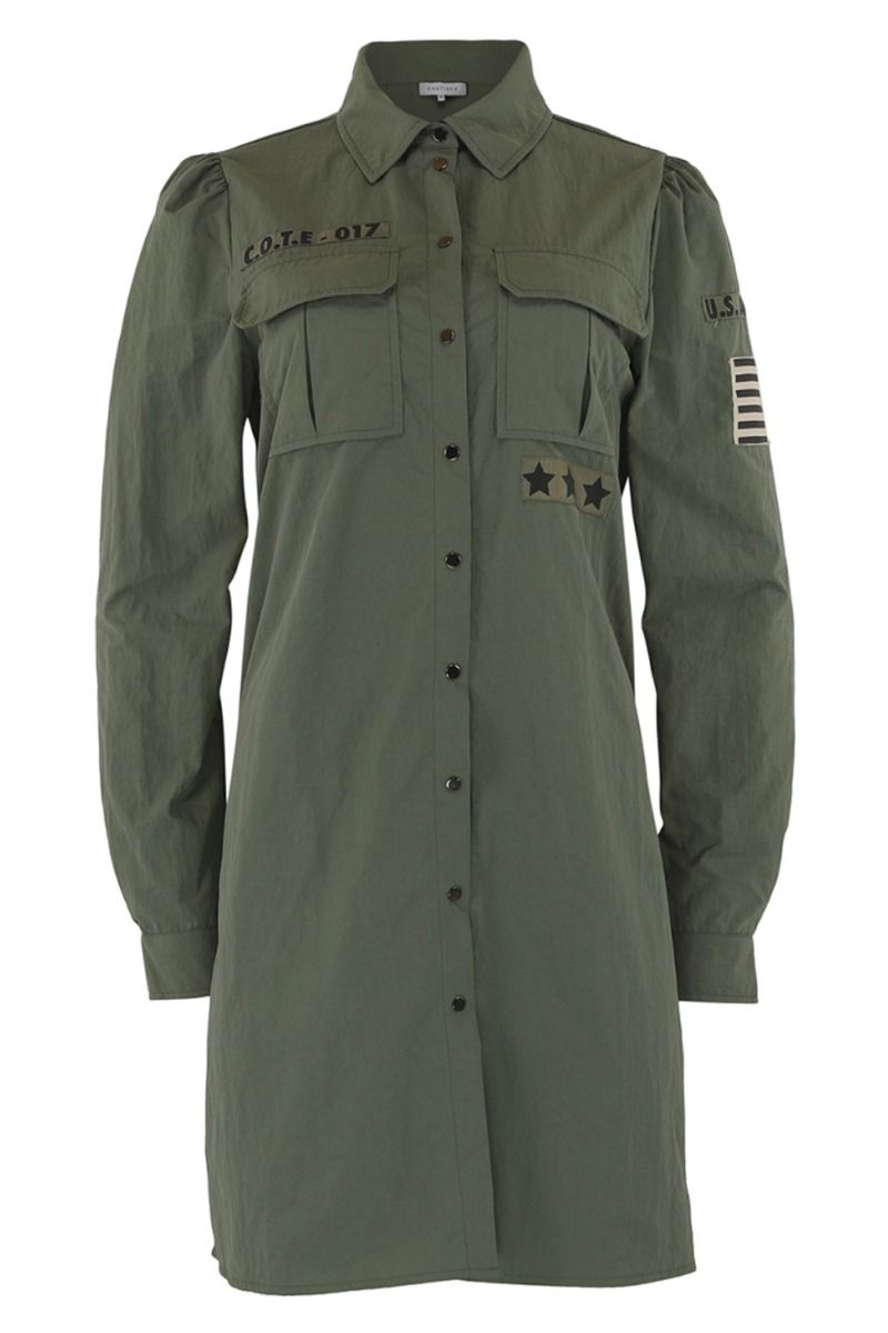Continue - Kjole - Mili Dress Patch - Army