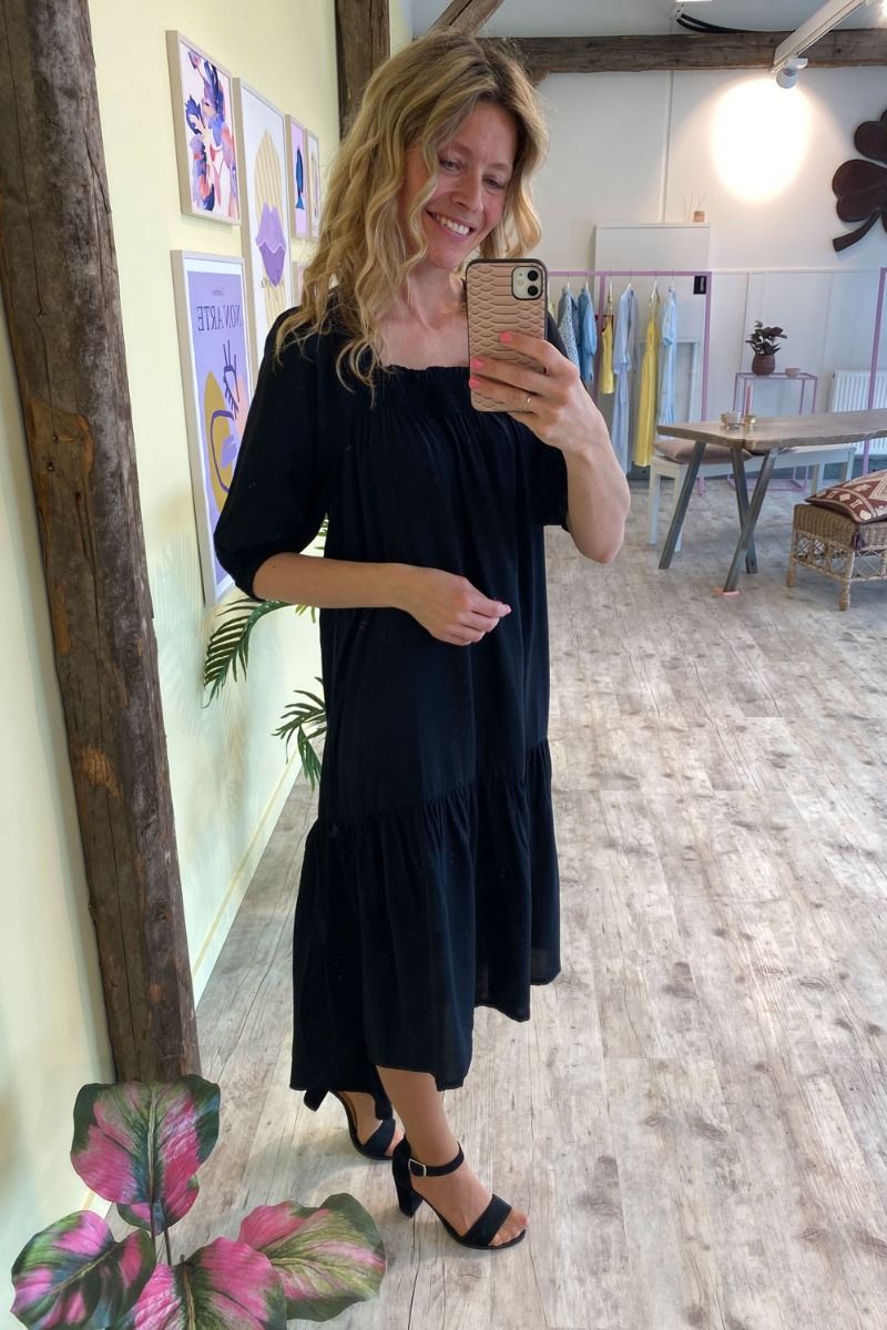 Continue - Kjole - Rose Long - Black