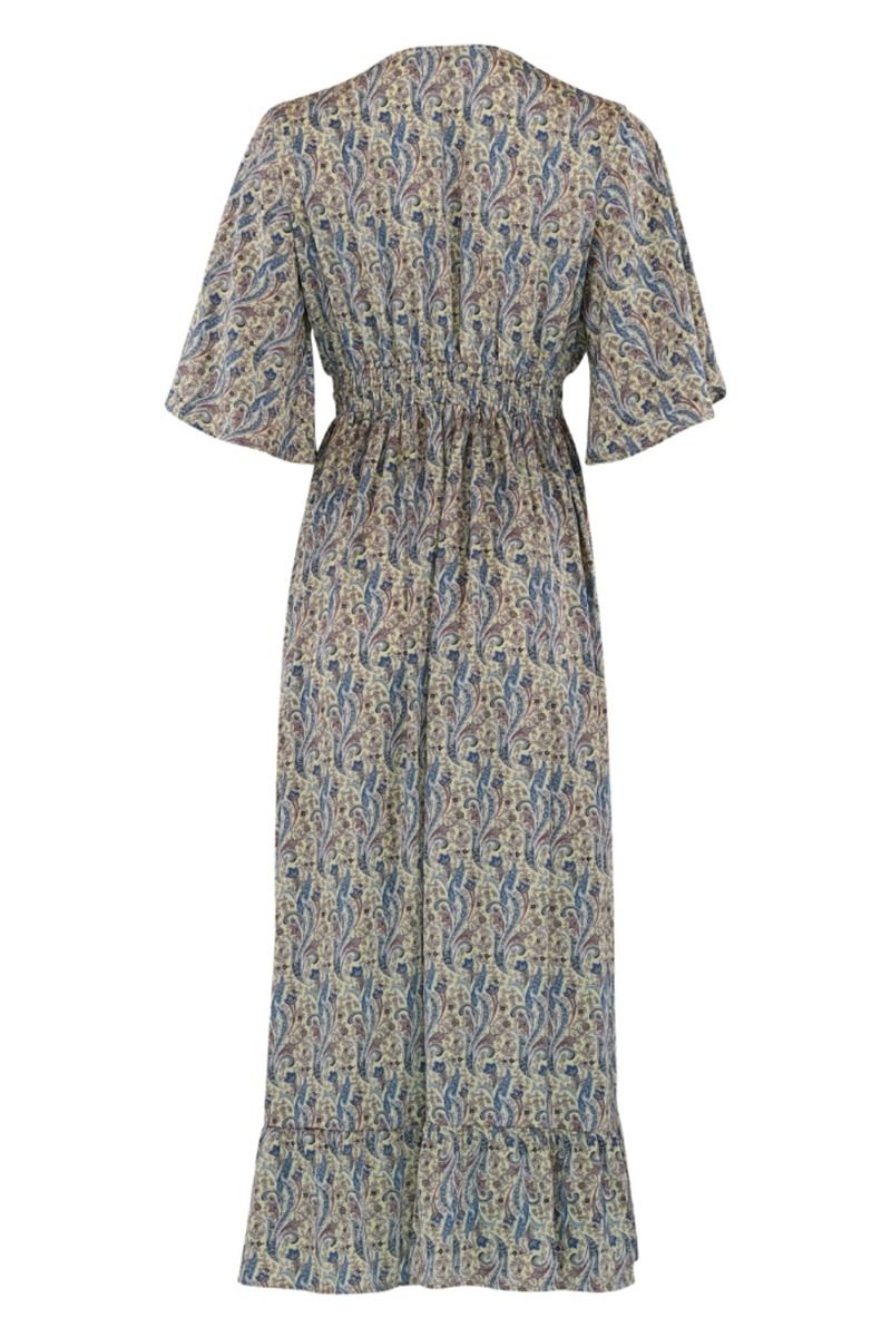 Continue - Kjole - Thilde Paisley - Yellow Paisley