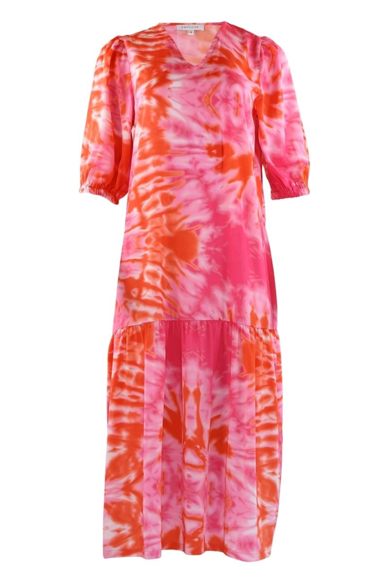 Continue - Kjole - Thyra Dip Dyd - Orange Print
