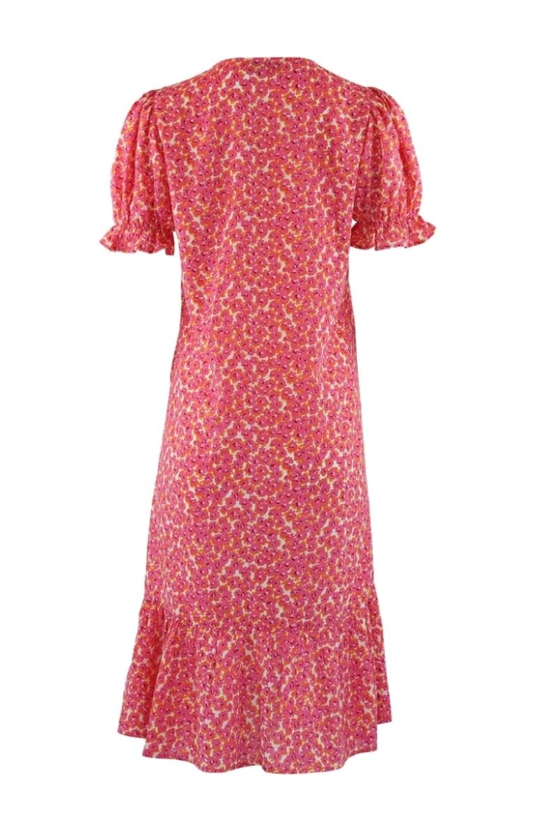 Continue - Kjole - Thyra New Pink Flower - Pink Flower