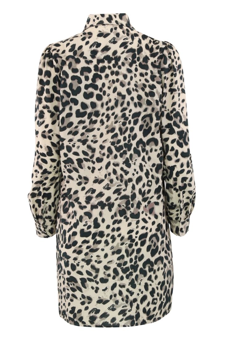 Continue - Kjole - Milli Leo Patch Dress - Leo Brown