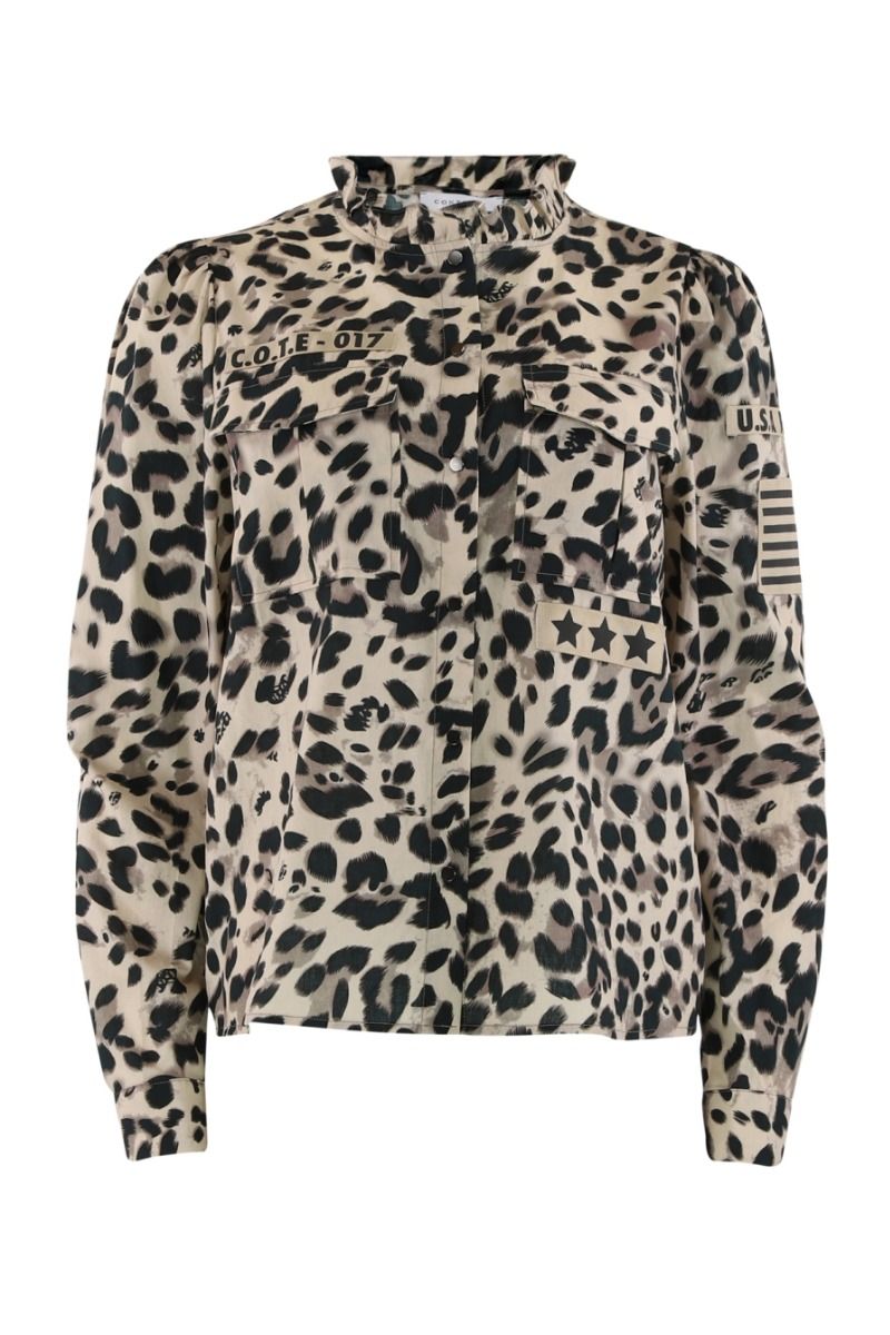 Continue - Skjorte - Milli Leo Patch Shirt - Leo Brown