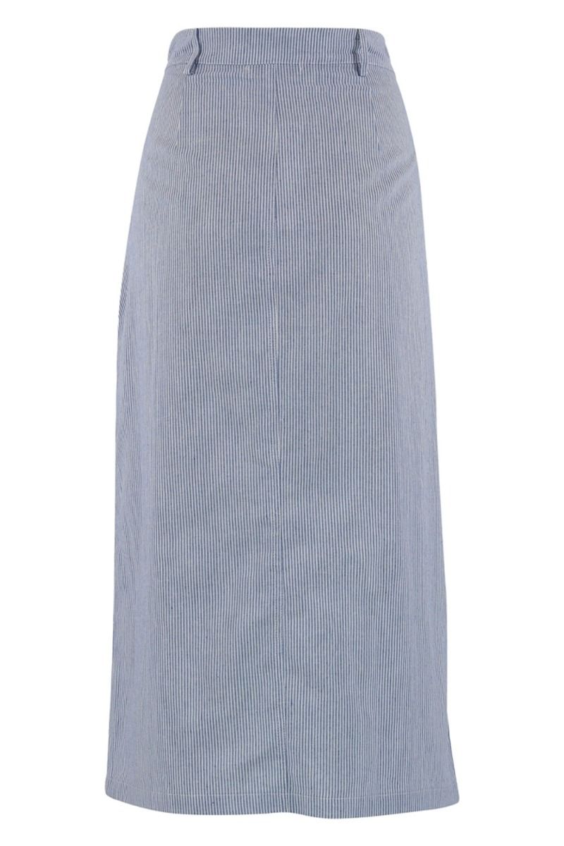 Continue - Nederdel - Ava Stripe Skirt - Blue/White